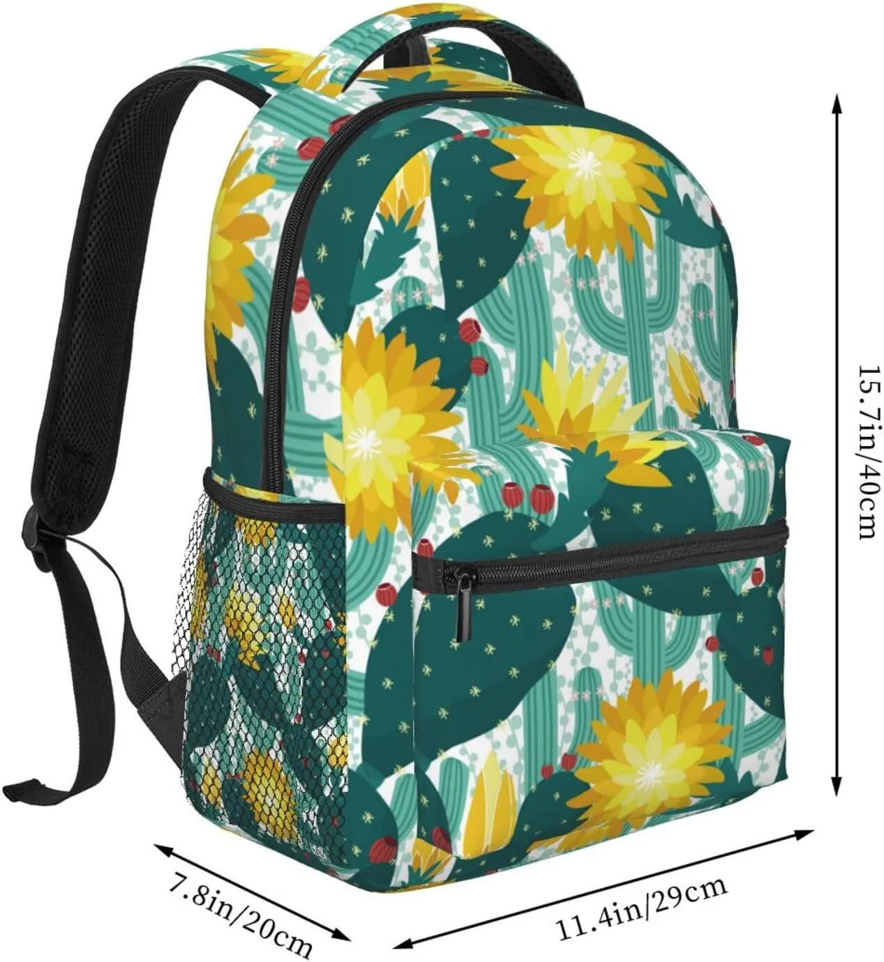 Cactus Backpack Succulent Laptop Backpacks Travel Hiking Camping Bag Plants Bag Casual Daypack Backpack