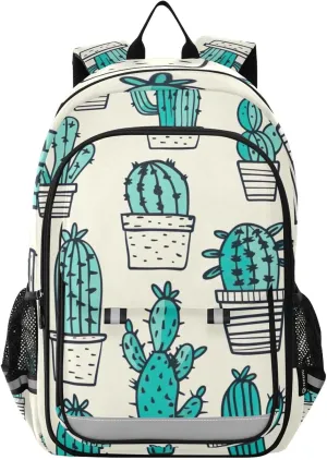 Cactus Cartoon Style Print Backpack for Boys Middle-School Elementary Bookbags 20325497