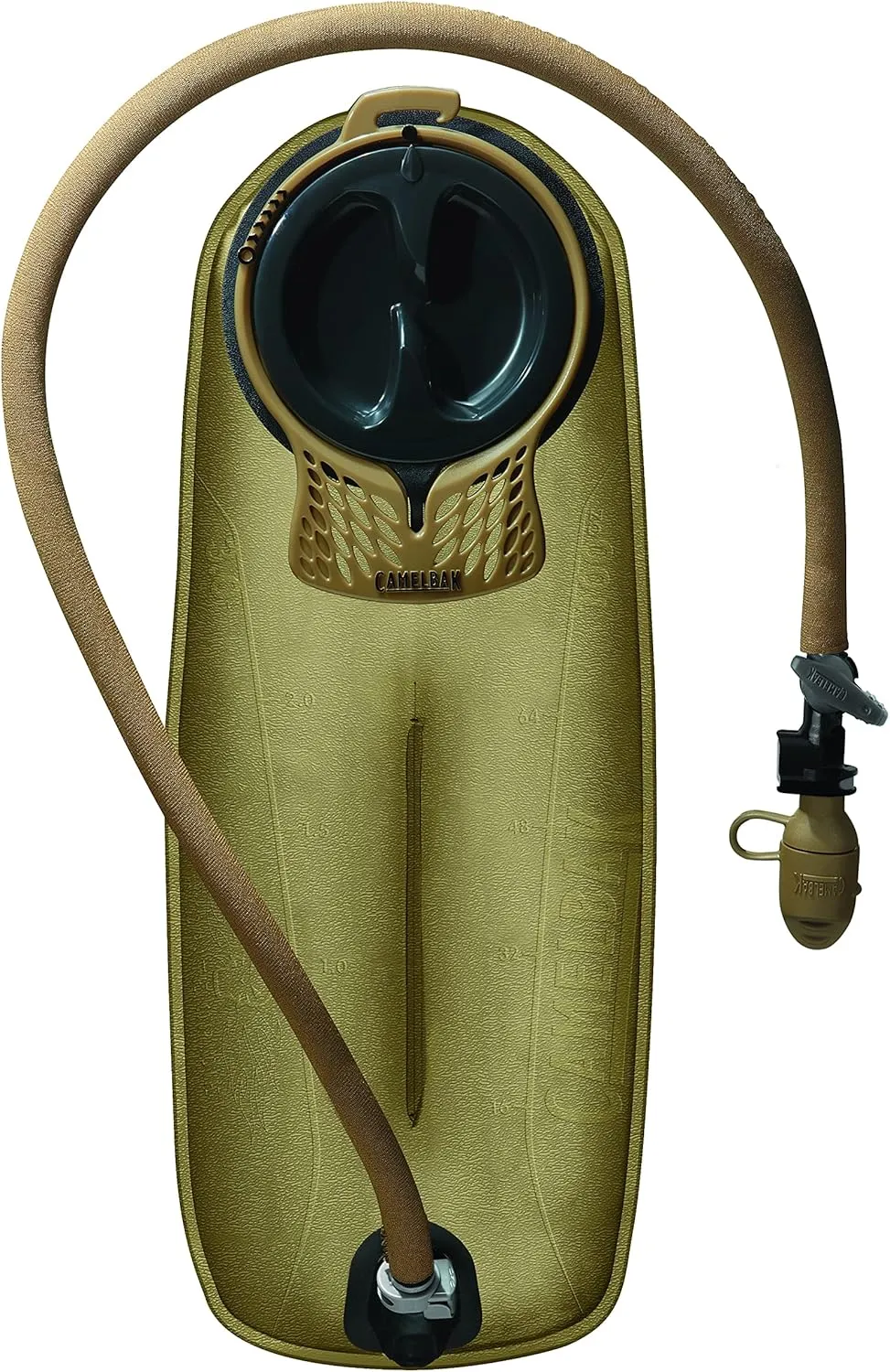 CamelBak Mil Spec Antidote 100oz/3L Long Reservoir - Tactical Hydration Bladder - Leak-Proof Water Bladder - BPA-Free, Brown