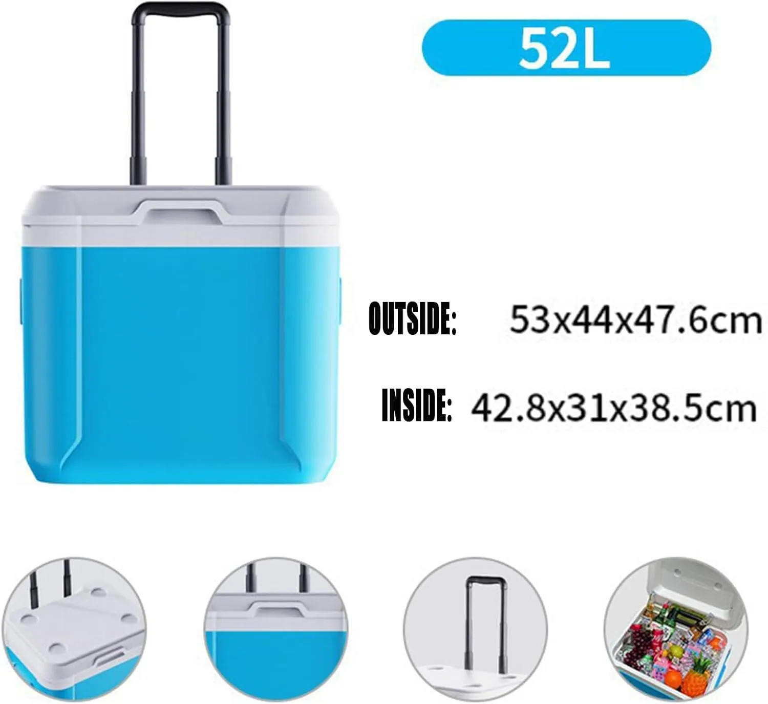 Car Camping Coolers for Nissan Navara/Titan/Versa Drive Modelo, Leak Proof Cooler, Portable Lightweight Ice Chest Box, Compartments Waterproof Insulated Bag