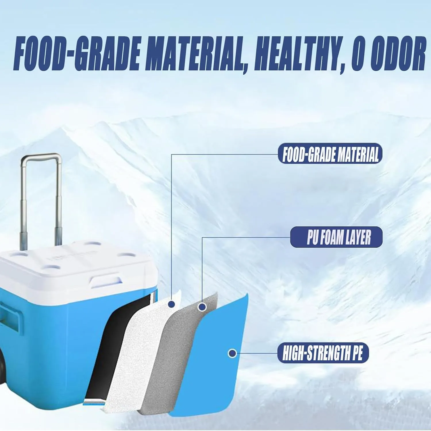 Car Camping Coolers for Nissan Navara/Titan/Versa Drive Modelo, Leak Proof Cooler, Portable Lightweight Ice Chest Box, Compartments Waterproof Insulated Bag