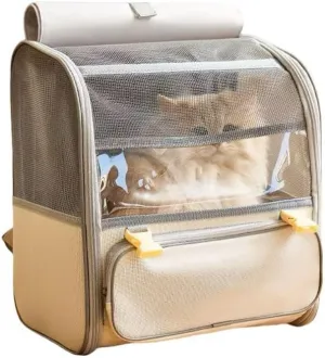 Car Cat Carrier for Hyundai Accent, Pet Carrier Travel Bag for Small Medium Cats with Mesh Ventilation, Breathable Foldable for Airplane, Car, Vet Visits,Grey
