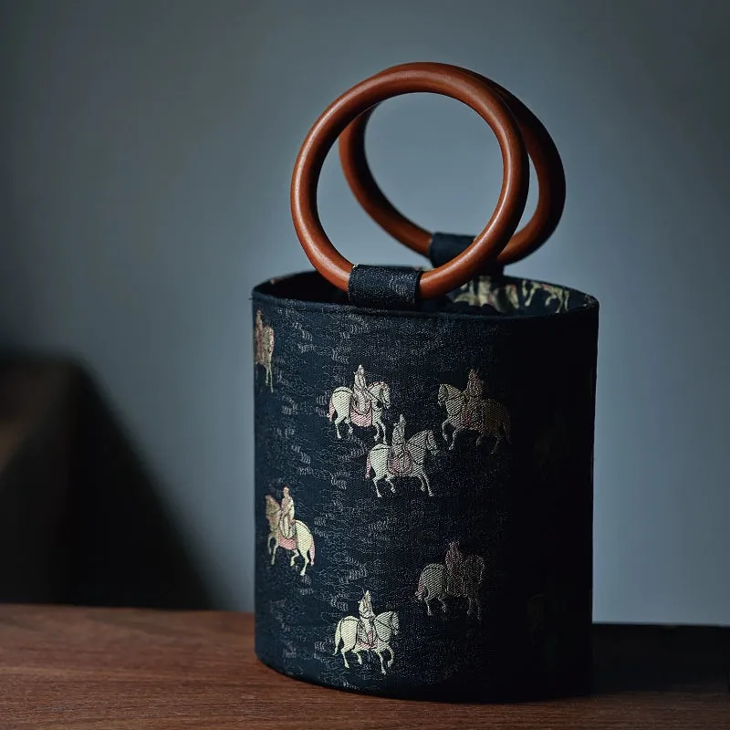 Carriage Bucket Bag for Women