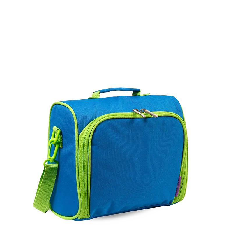 Casey Lunch Bag With Shoulder Strap in Blue