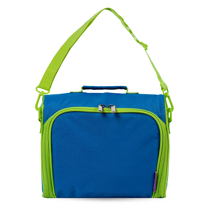 Casey Lunch Bag With Shoulder Strap in Blue