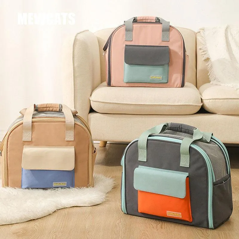 Cat Carrier Bag Foldable Expandable Tote 3 Color Handbag