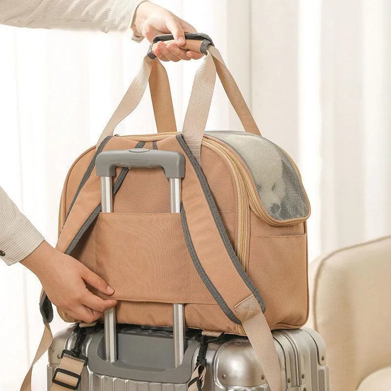 Cat Carrier Bag Foldable Expandable Tote 3 Color Handbag