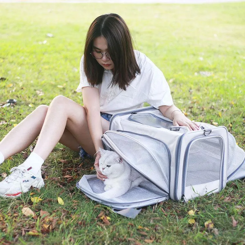 Cat Carrier On Wheels Tote Expandable 3 Style Rolling Luggage