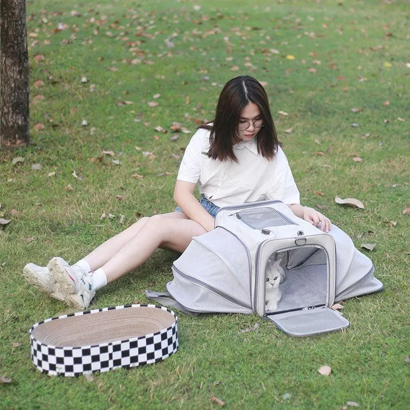 Cat Carrier On Wheels Tote Expandable 3 Style Rolling Luggage