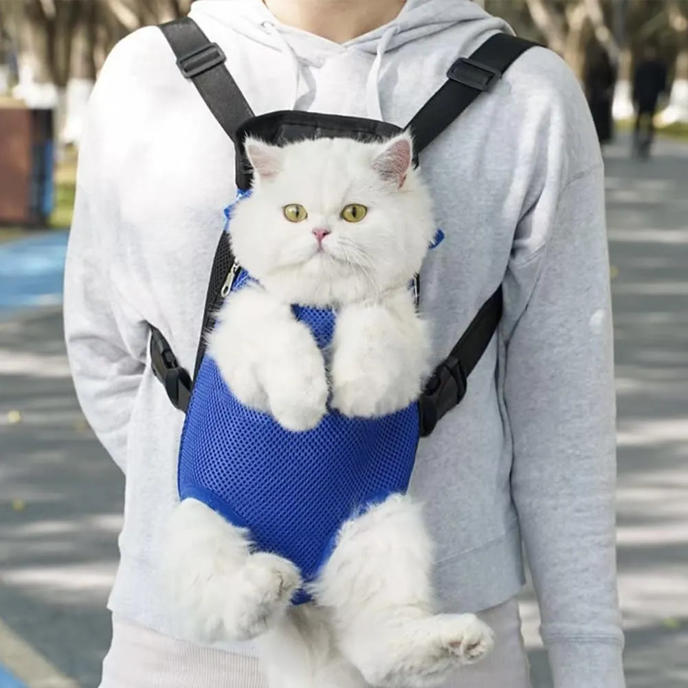 Celery Pets Pet Travel Leg-Out Backpack, Adjustable Front Cat Dog Carrier Backpack Travel Bag, Pet Legs Out Carrier Backpack Carrier, Free Your Hands for Easy Trave (Purple, Medium)