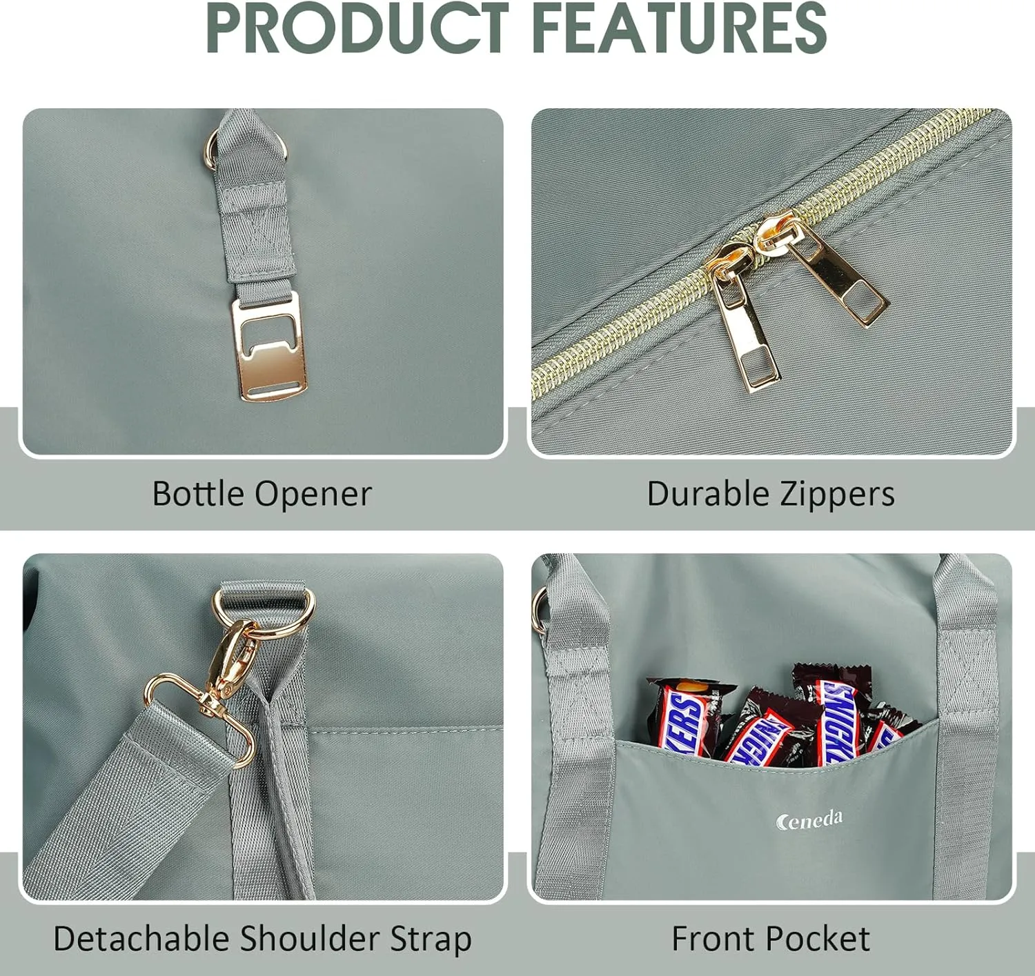 Ceneda Large Cooler Bag 40 Can Insulated Soft Cooler Leakproof Cooler Tote Bag Beach Travel Camping Lunch Bag for Women and Men