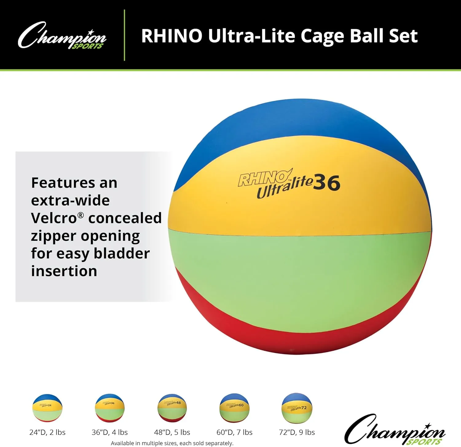 Champion Sports Rhino Lite Cage Ball Set