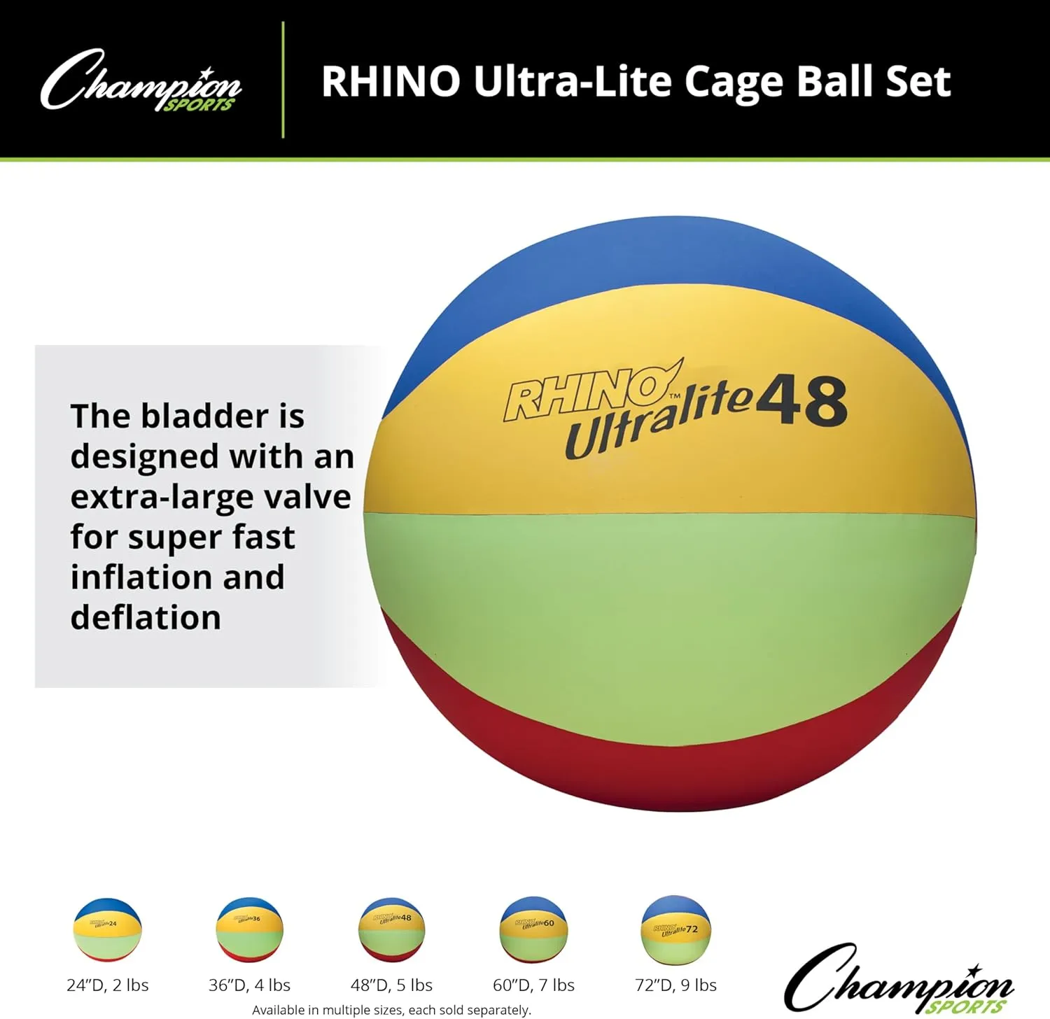 Champion Sports Rhino Lite Cage Ball Set