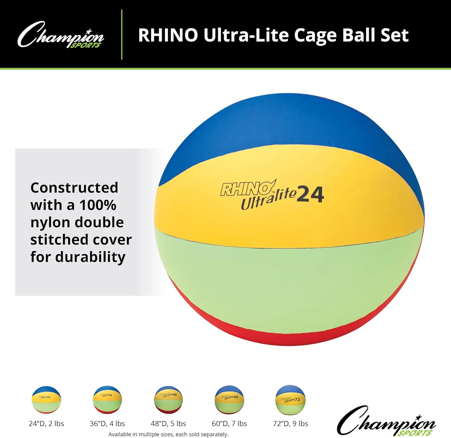 Champion Sports Rhino Lite Cage Ball Set