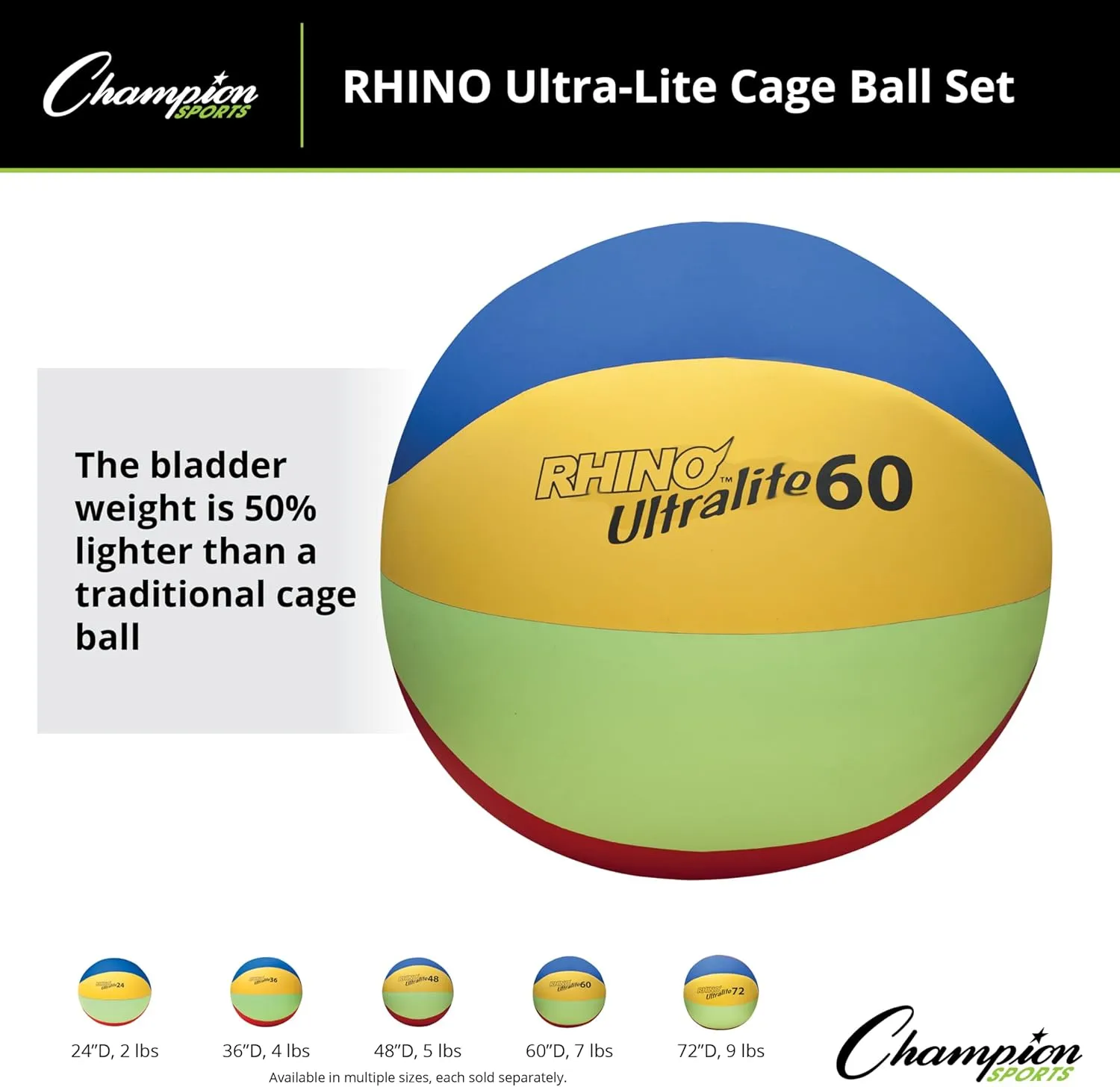 Champion Sports Rhino Lite Cage Ball Set