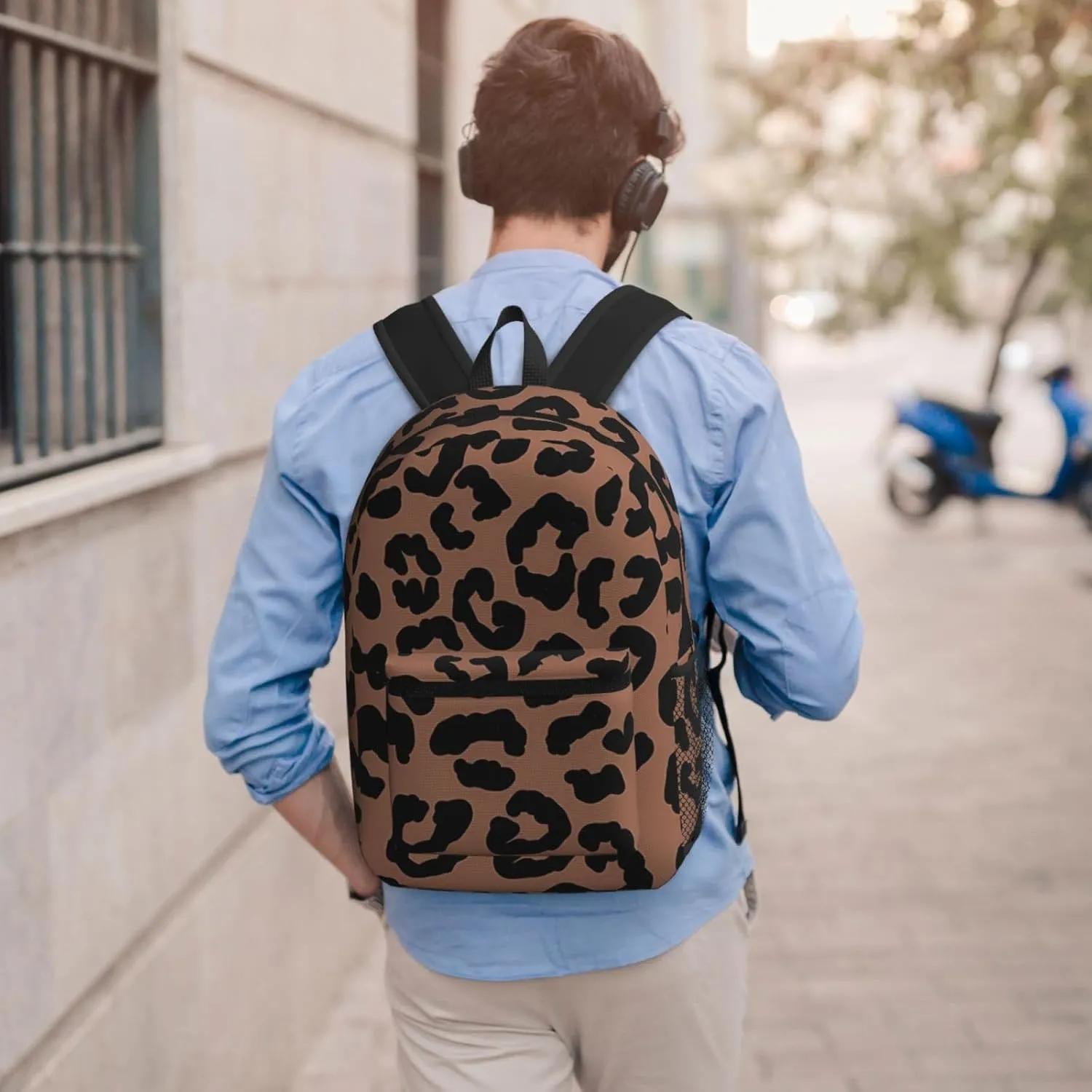 Cheetah aesthetic 17 Inch Backpacks Multipurpose Laptop Backpack Double Shoulder Bag for Men Women Gifts