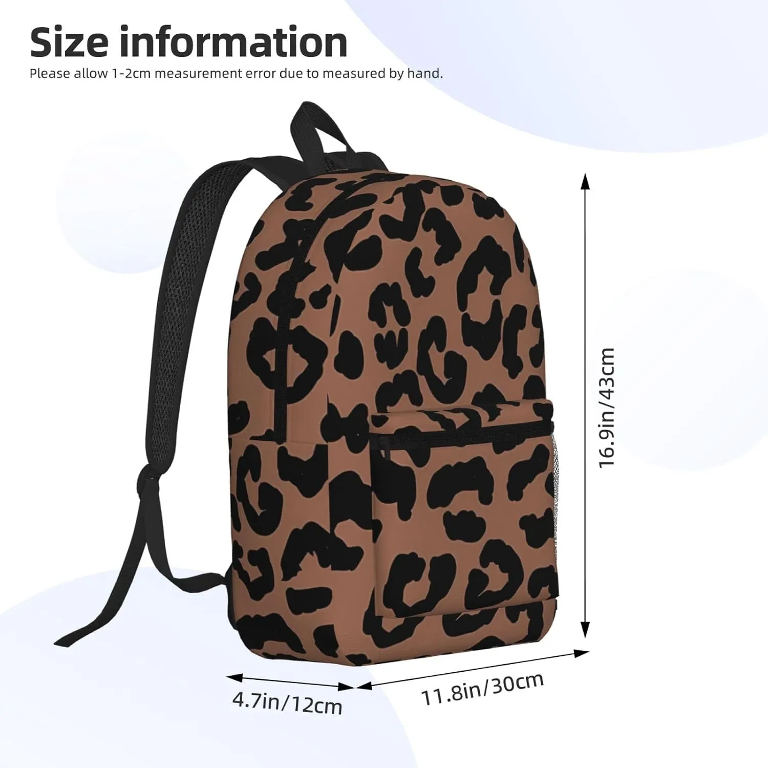 Cheetah aesthetic 17 Inch Backpacks Multipurpose Laptop Backpack Double Shoulder Bag for Men Women Gifts