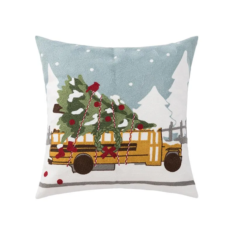 Christmas Embroidered Pillowcase