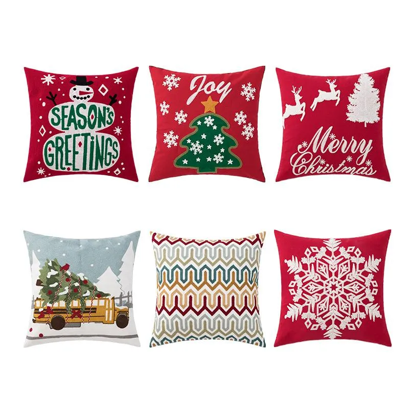 Christmas Embroidered Pillowcase