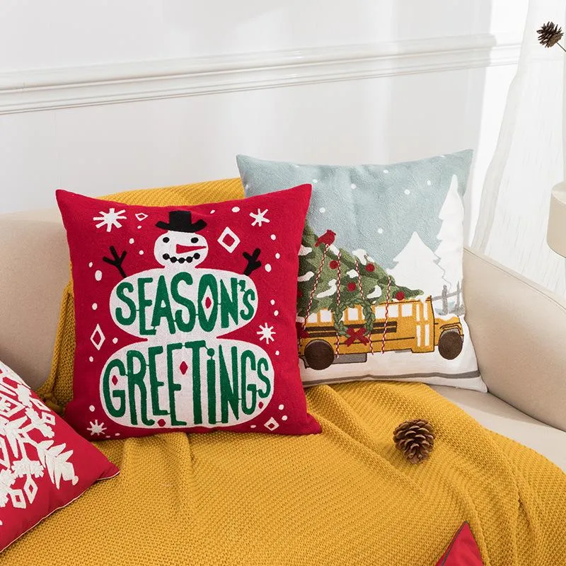 Christmas Embroidered Pillowcase