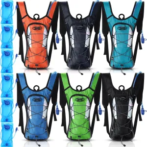 Chunful 6 Pack Running Hydration Backpack Festival Hydration Packs Lightweight Water Backpack with 2L Hiking Water Bladder for Women Men Running Cycling Climbing Hiking