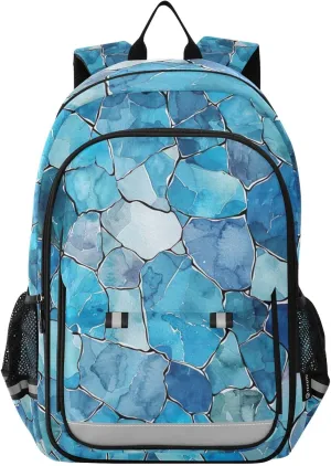 Church Stained Glass Mosaic Watercolor Print Backpack for Boys Middle-School Elementary Bookbags 20325375