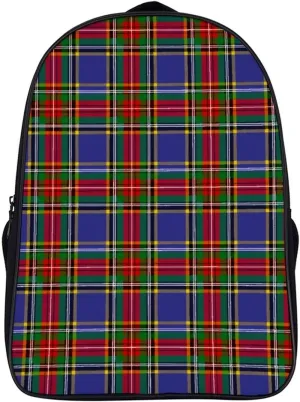 Clan MacBeth Tartan Double Compartment Large Capacity Backpack Unisex