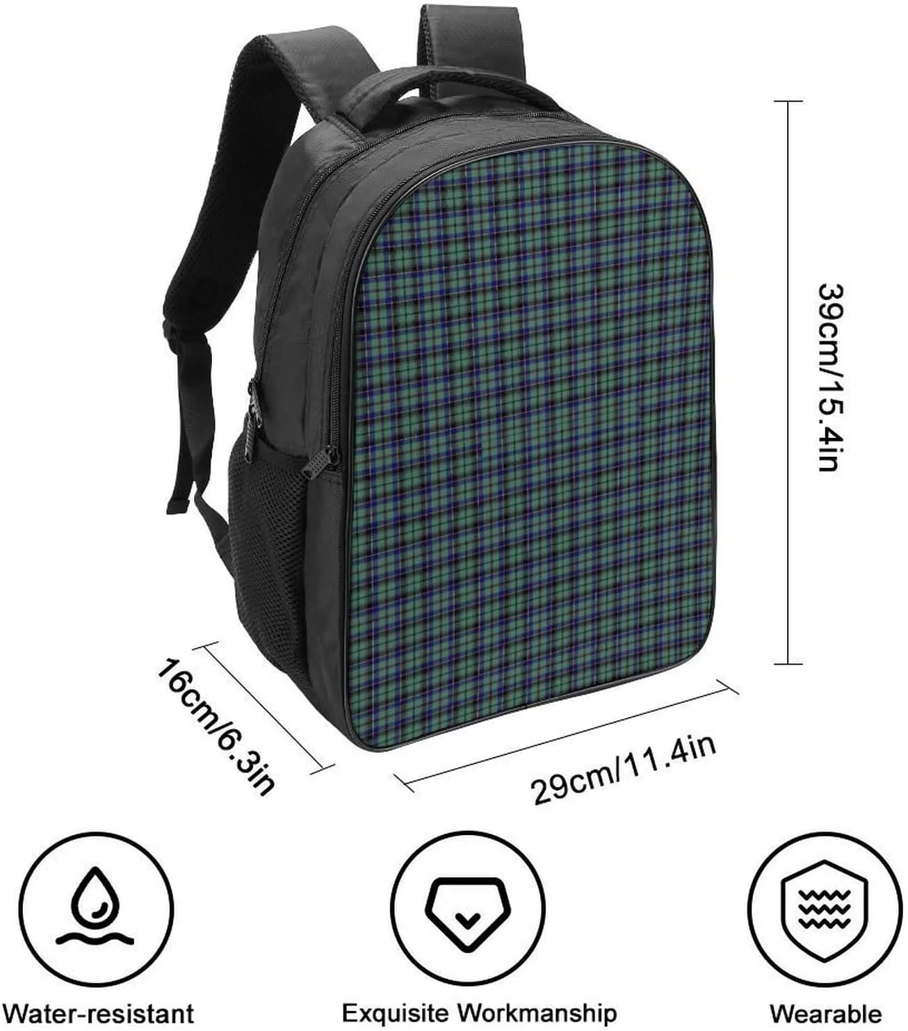 Clan Stevenson Tartan Double Compartment Large Capacity Backpack Unisex