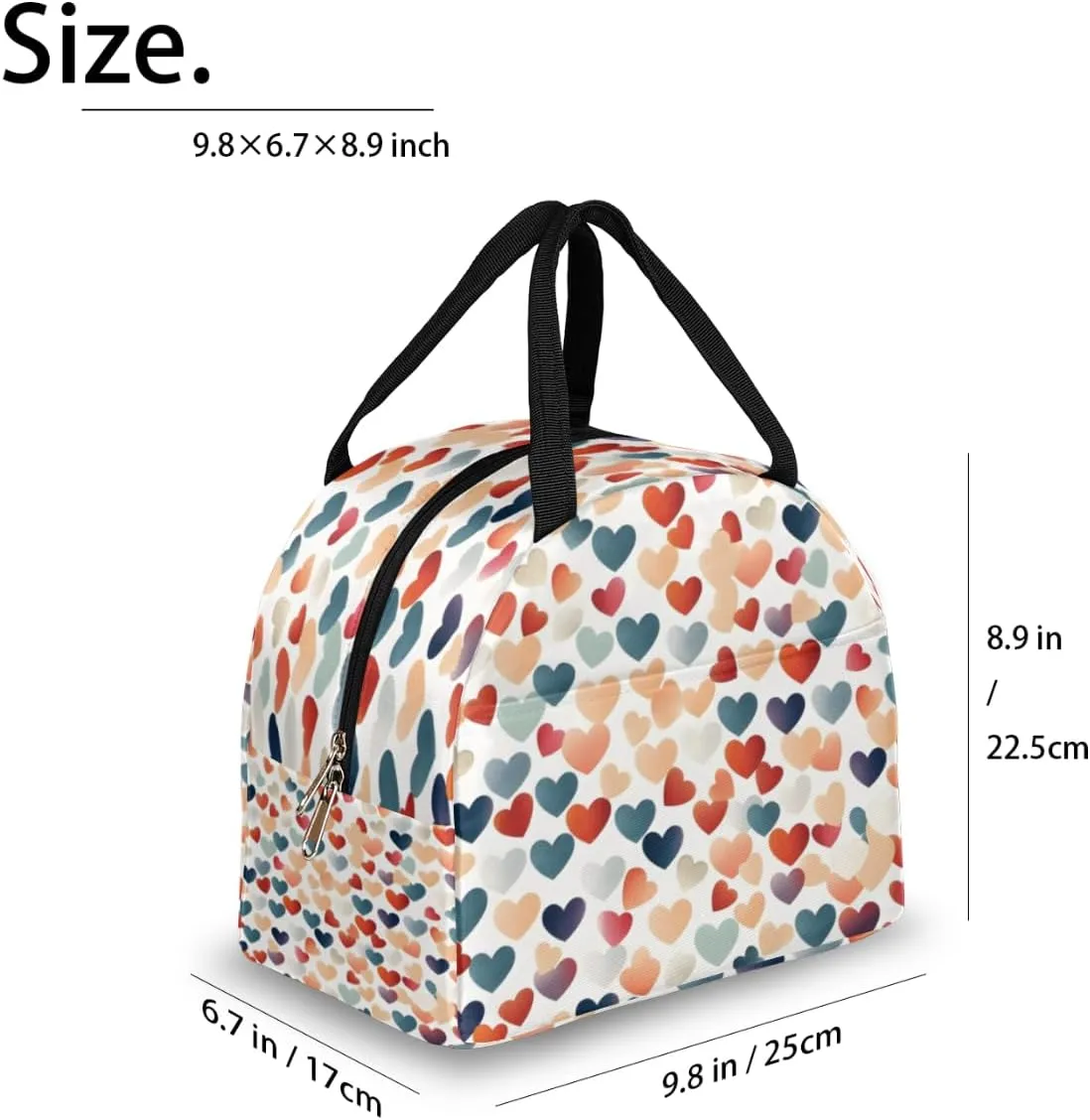 Classic Romance Theme Lunch Tote Bag Reusable Insulated Bags Waterproof Adult Portable Meal Cooler Pack for Women Men Picnic Office Work Travel