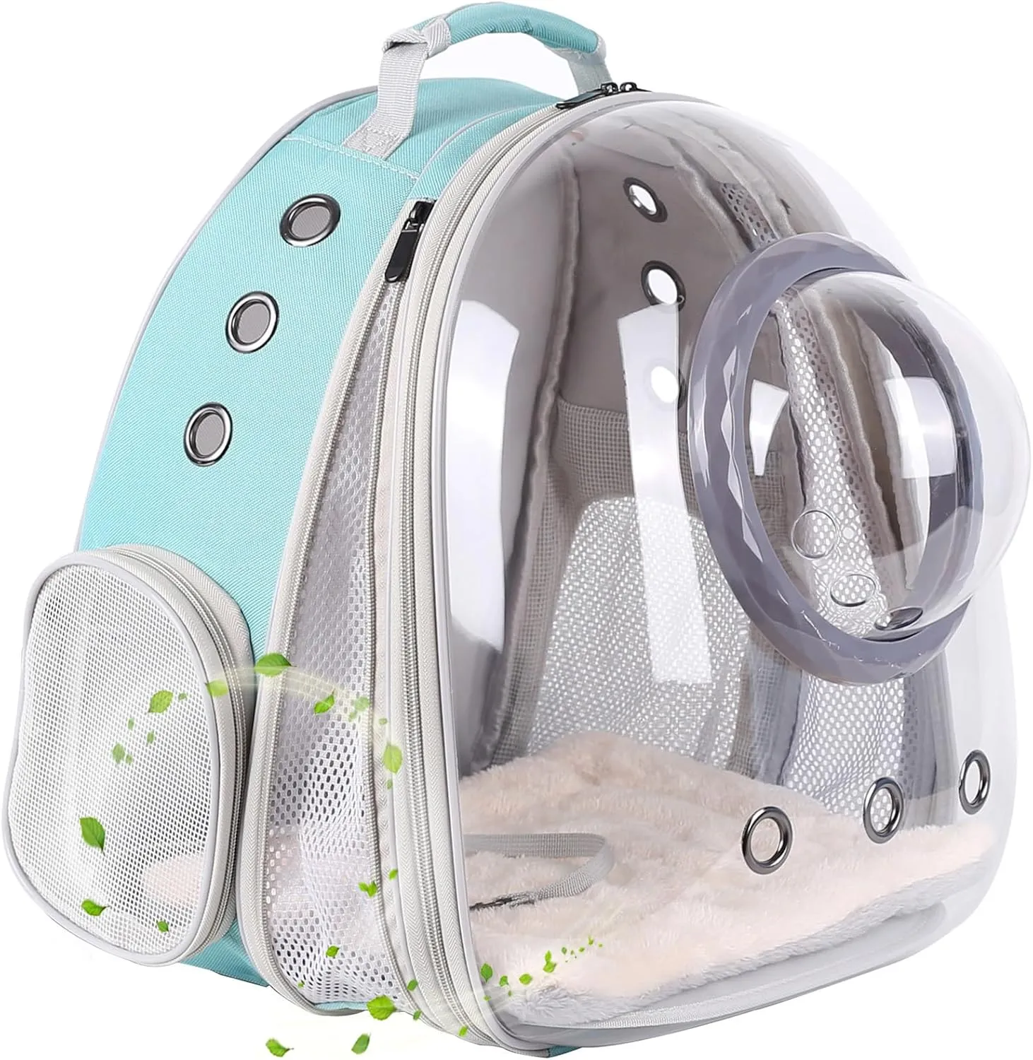 Clear Cat Backpack Carrier, Space Capsule Astronaut Bubble Window with Front Extension to Carry Transport Pet Carrier Backpack for Cat Small Puppy Bunny, Back for 20 Pounds Cat Bookbag