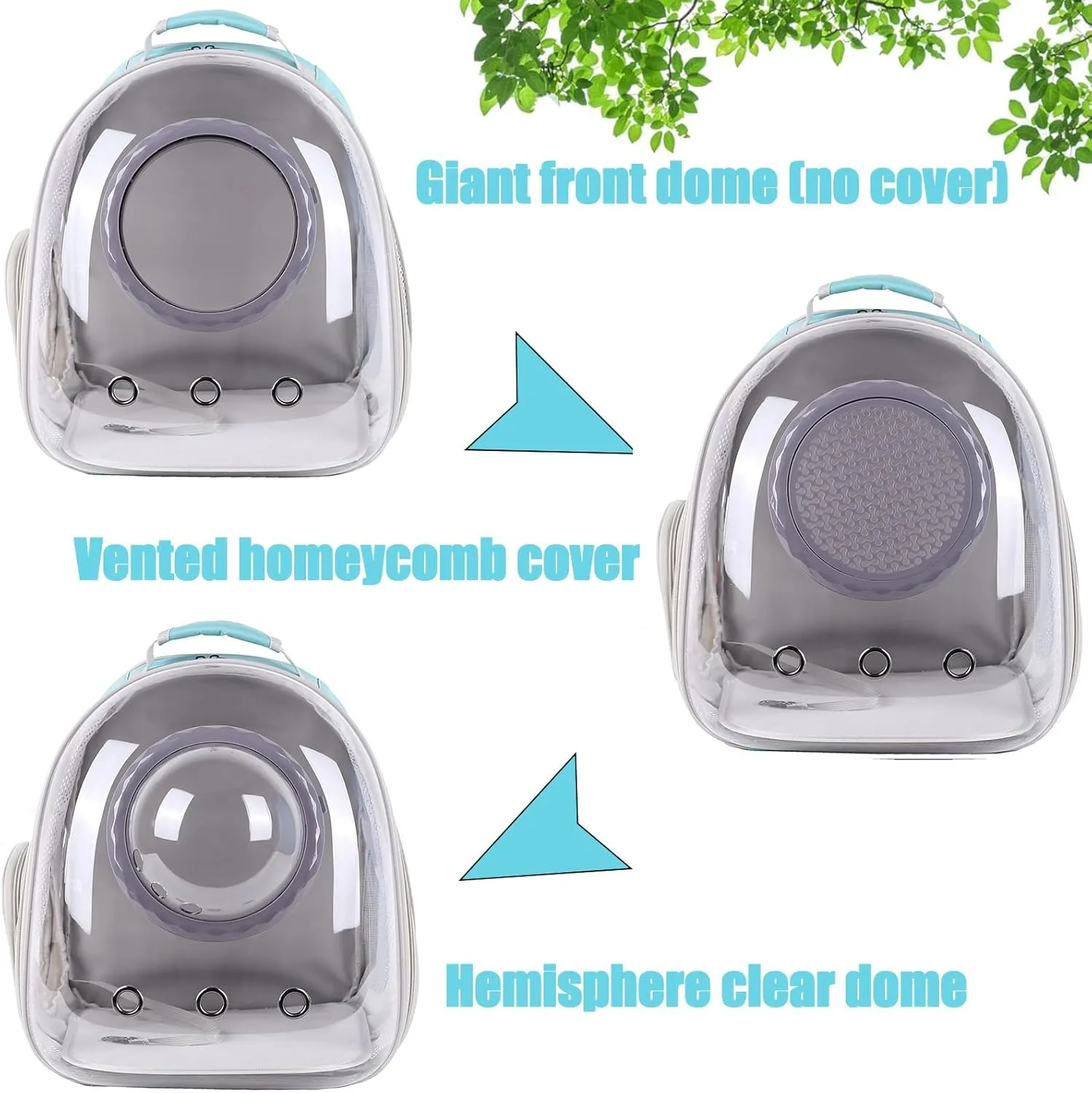 Clear Cat Backpack Carrier, Space Capsule Astronaut Bubble Window with Front Extension to Carry Transport Pet Carrier Backpack for Cat Small Puppy Bunny, Back for 20 Pounds Cat Bookbag