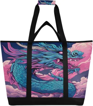 Cloud Dragon Reusable Insulated Lunchbox Cooler Bag, Leakproof Kitchen Grocery Bag Collapsible Portable Cooler Tote Bag for Picnic, Camping, Office, Travel