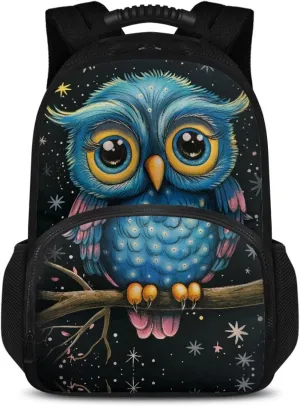 COEQINE Cute Owl Backpack for Grade Backpack Women Men Kawaii Animal Backpack With Lunch Compartment Keep Warm Protector Laptop Books Shoulder Bag Fit Graduate Gift