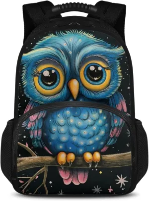 COEQINE Owl Backpack for Grade Backpack Women Kawaii Animal Backpack With Lunch Compartment Keep Warm Protector Laptop Books Shoulder Bag Fit Graduate Gift