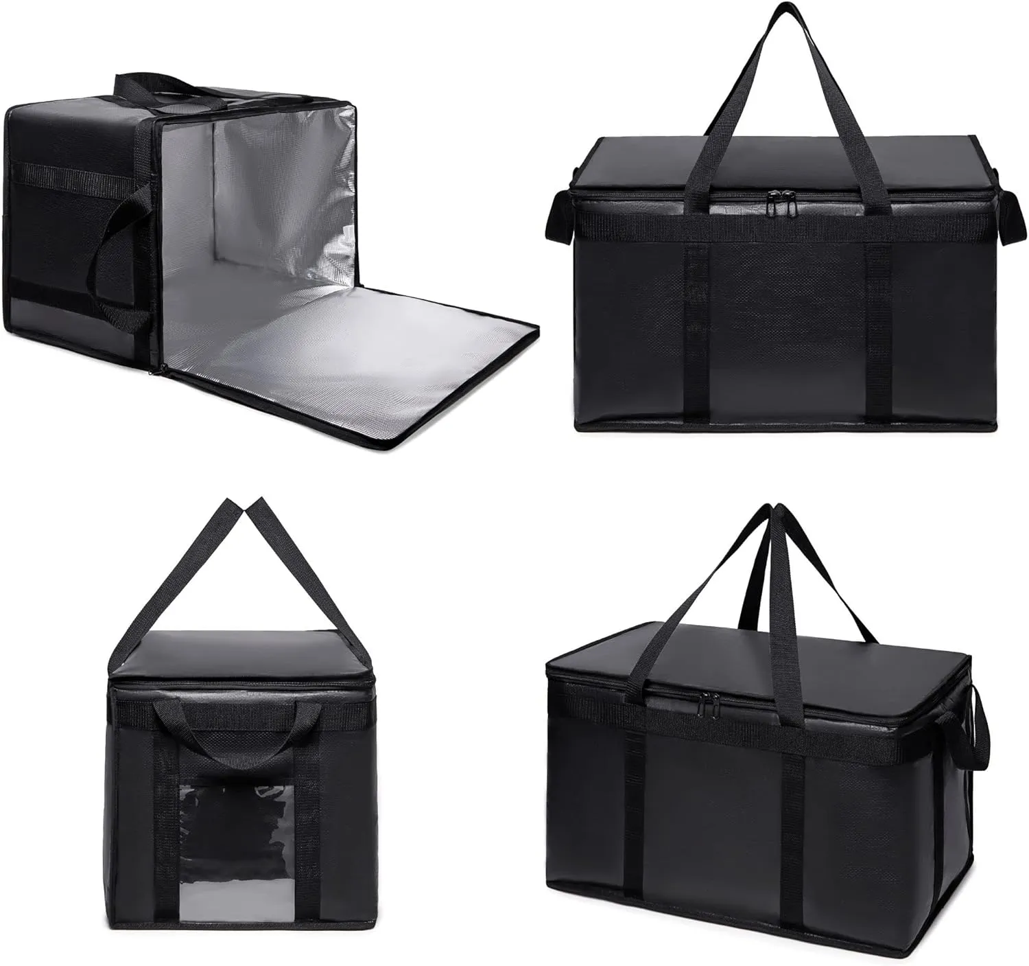 Commercial Lightweight Insulated Delivery Bag Carrier XXXL 23"X14"15" (2 Packs)