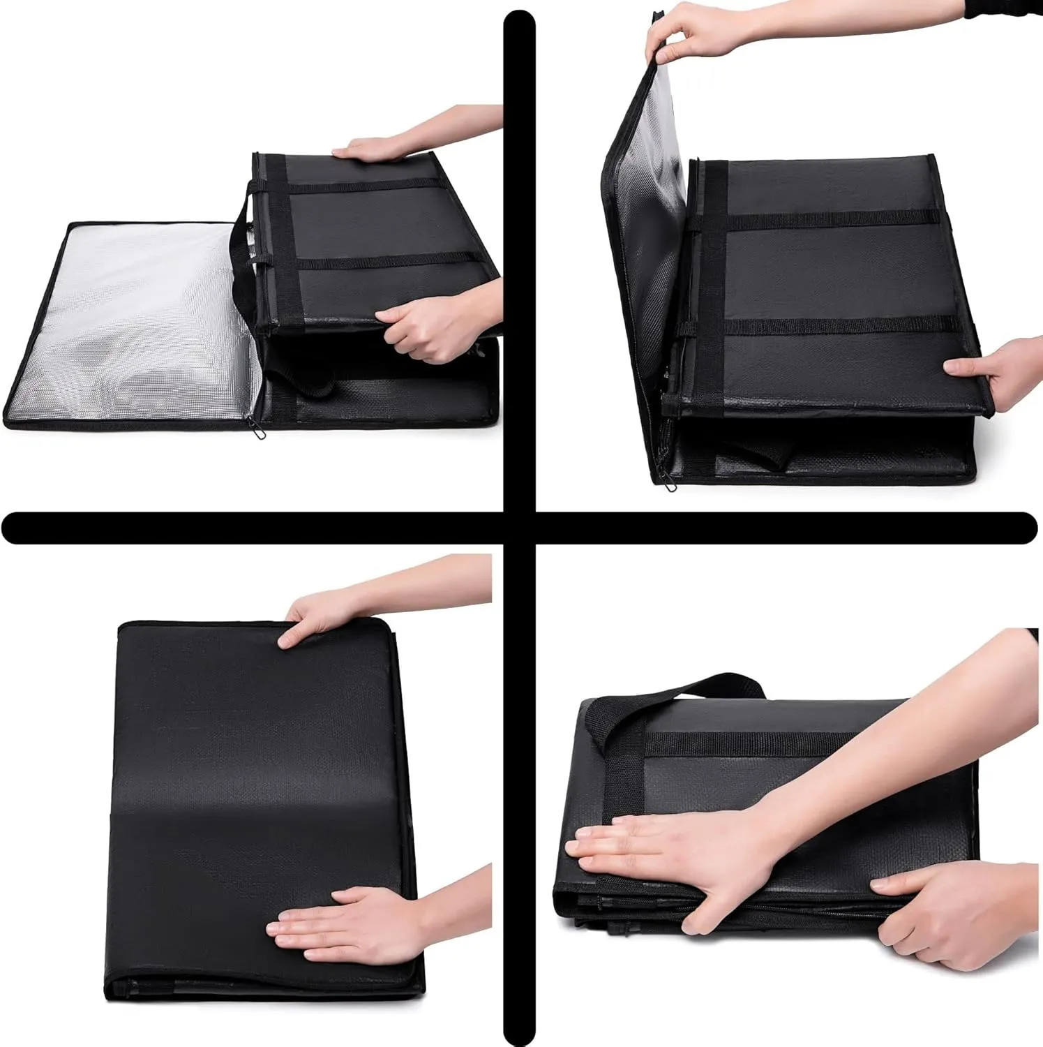 Commercial Lightweight Insulated Delivery Bag Carrier XXXL 23"X14"15" (2 Packs)