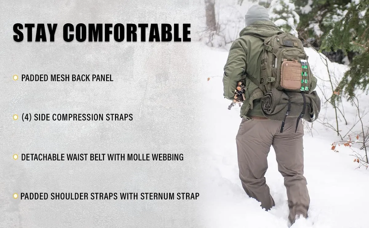 Condor Venture Pack - Tactical Backpack - Military, Survival, First Responders - Laptop Sleeve