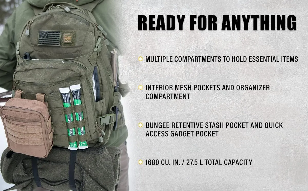 Condor Venture Pack - Tactical Backpack - Military, Survival, First Responders - Laptop Sleeve