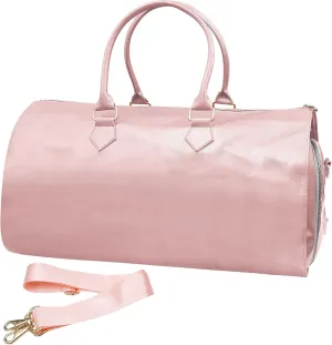 Convertible Garment Travel Bag, Carry on Luggage Duffel Bag for Men Women with Shoulder Strap, 2 in 1 Hanging Suitcase Suit Business Travel Bag Expandable, Shoe Compartment(Pink)