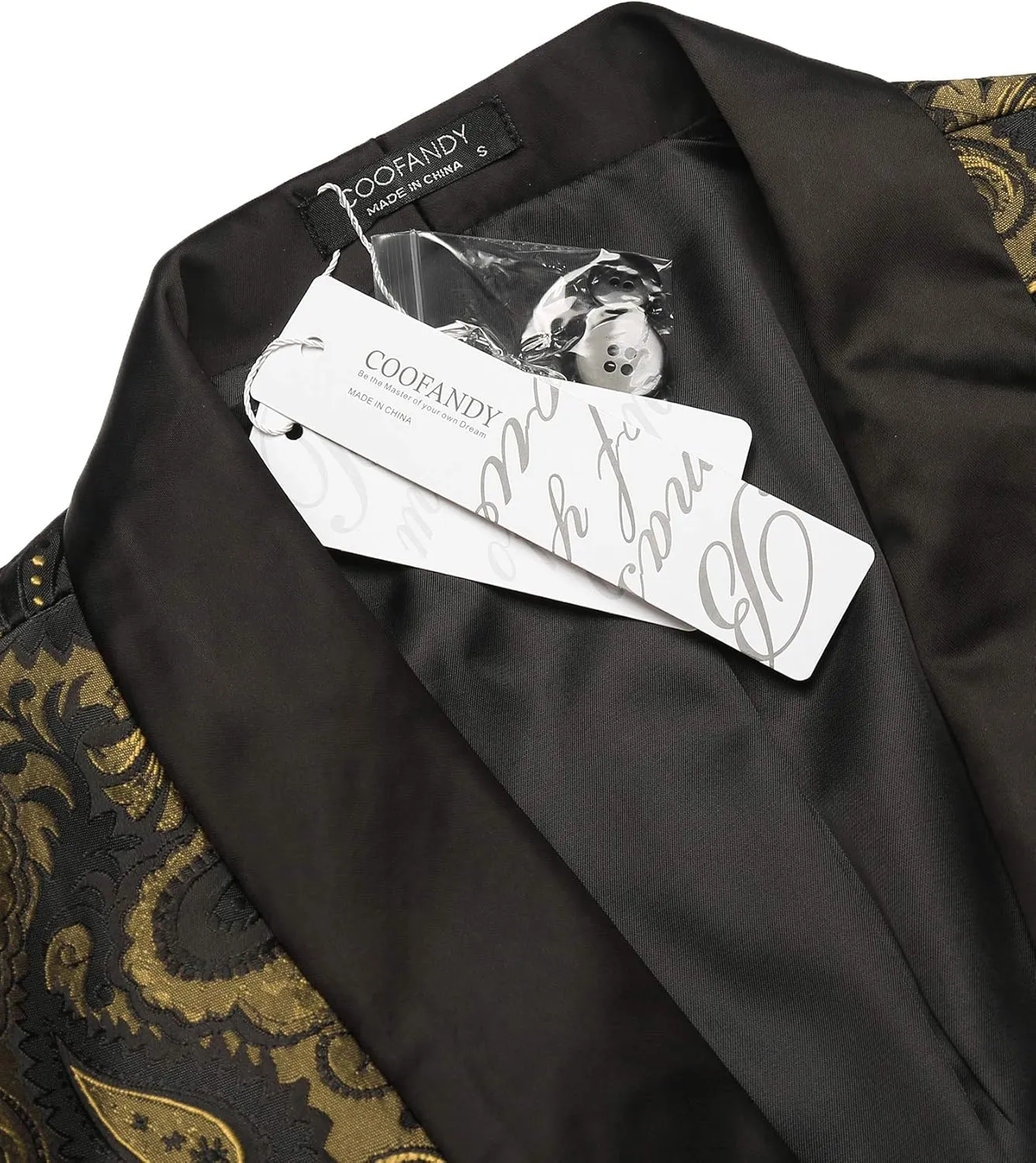 COOFANDY Mens Floral Tuxedo Jacket Paisley Shawl Lapel Suit Blazer Jacket for Dinner,Prom,Wedding