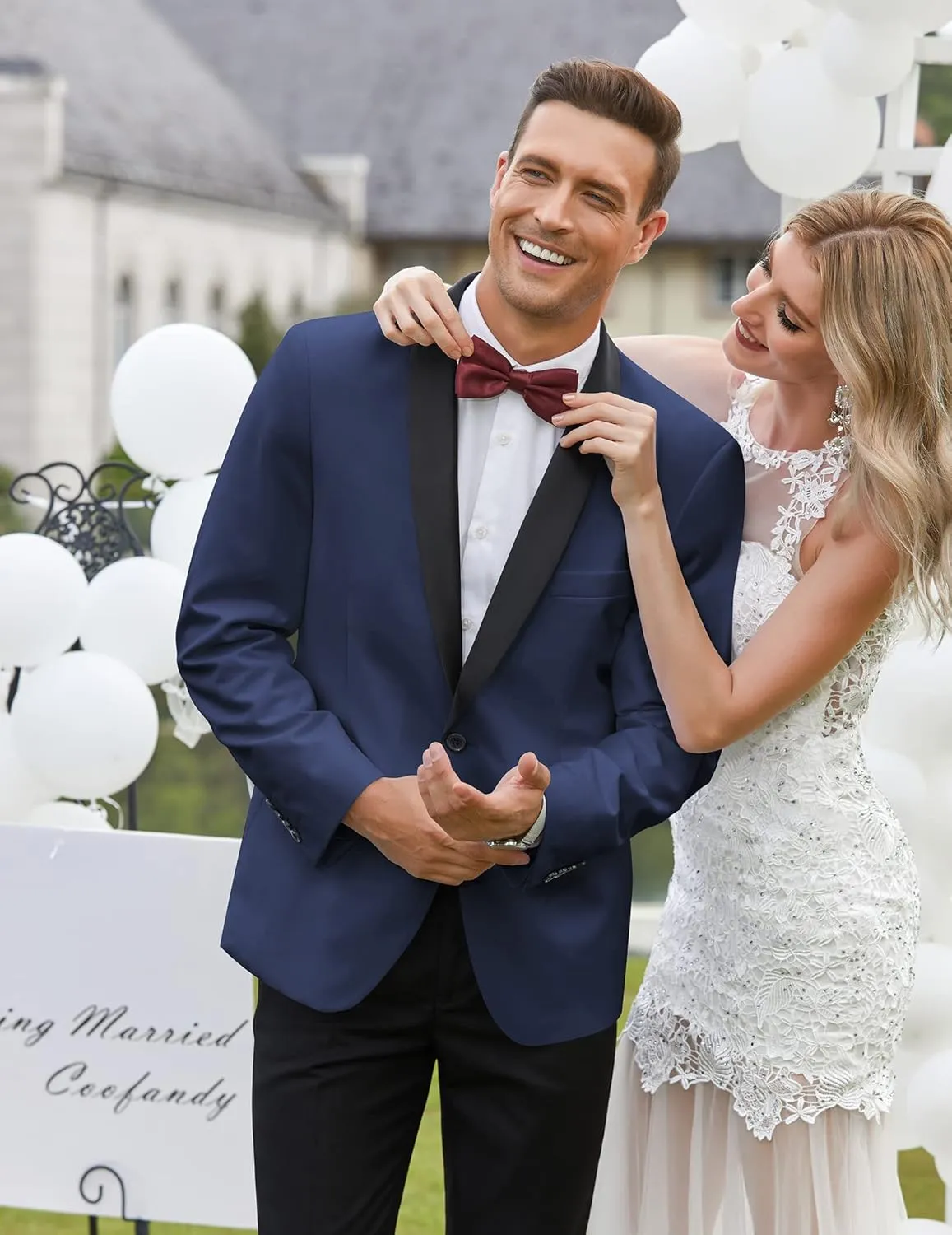 COOFANDY Men's Tuxedo Jacket One Button Dress Suit Blazer Jacket for Wedding Dinner Prom Party