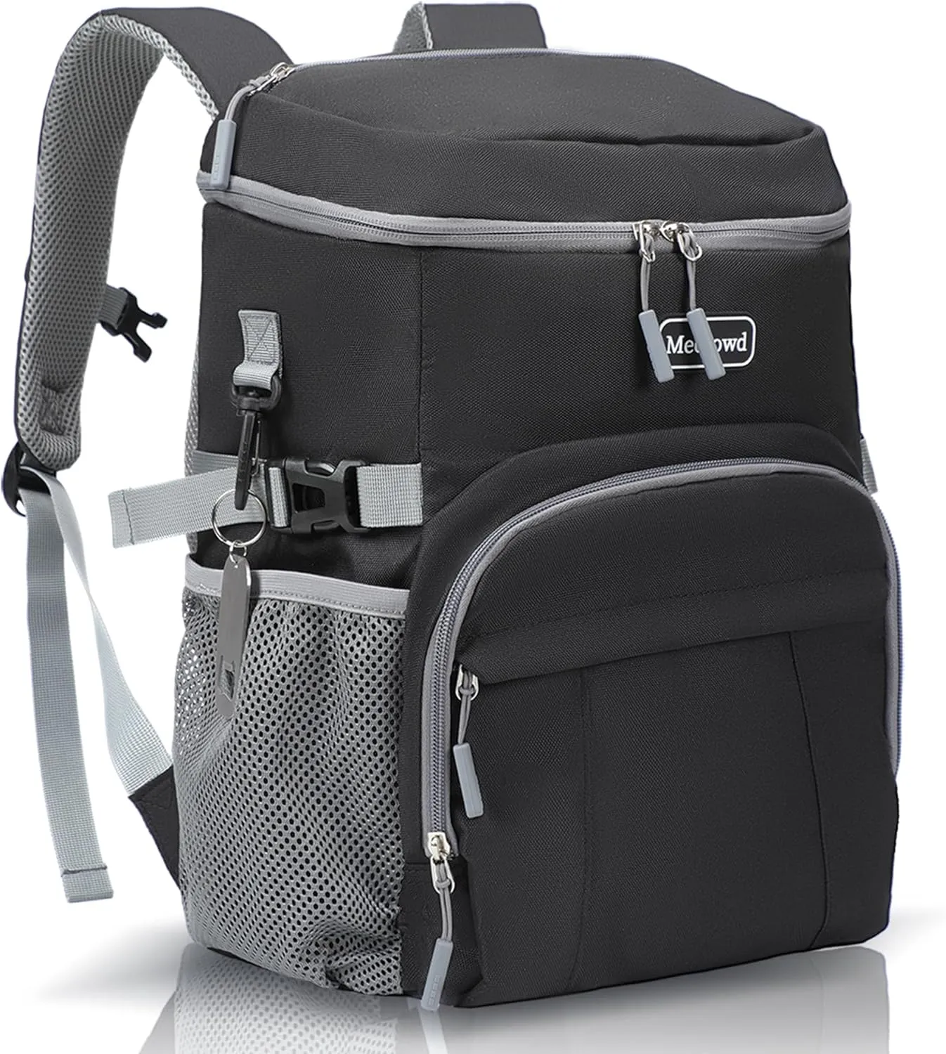 Cooler Backpack 30 Cans Lightweight Insulated Backpack Cooler Leak-Proof Camping Cooler, Beach Cooler, Ice Chest Backpack, Lightweight Travel Cooler Lunch Backpack for Hiking (Black)