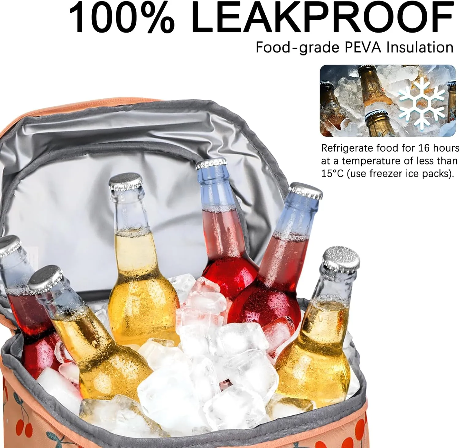 Cooler Backpack Insulated Leak Proof,Small Soft Coolers Bag for Men and Women Camping,Travel,Beach,Hiking,Picnic
