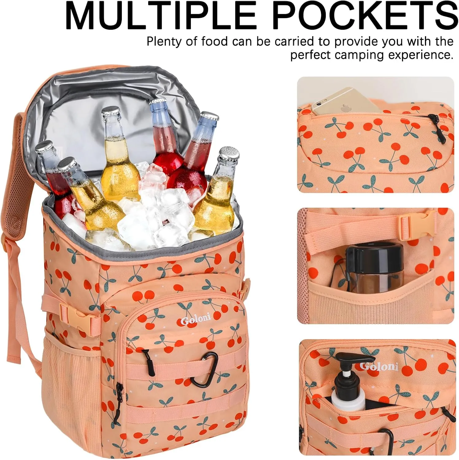 Cooler Backpack Insulated Leak Proof,Small Soft Coolers Bag for Men and Women Camping,Travel,Beach,Hiking,Picnic