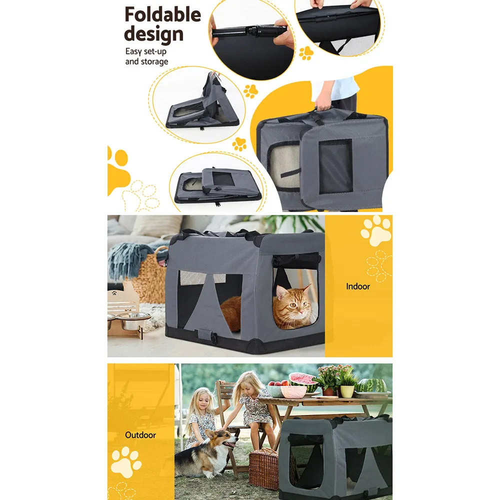 Crate Rich variety Dog Cat Carrier Portable Car i.Pet Soft Pet 82x58CM XL Unbeatable price Travel Foldable