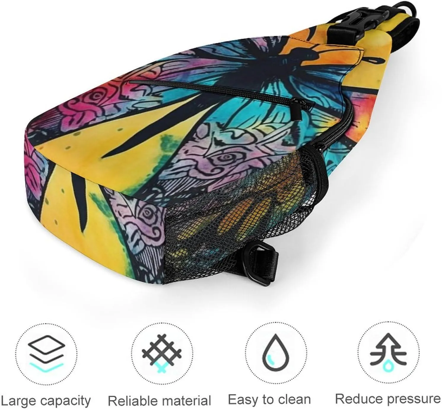 Crossbody Sling Bag Snow Mountain Penguin Backpack Sling Bag Travel Hiking Chest Bag Shoulder Bag Daypack