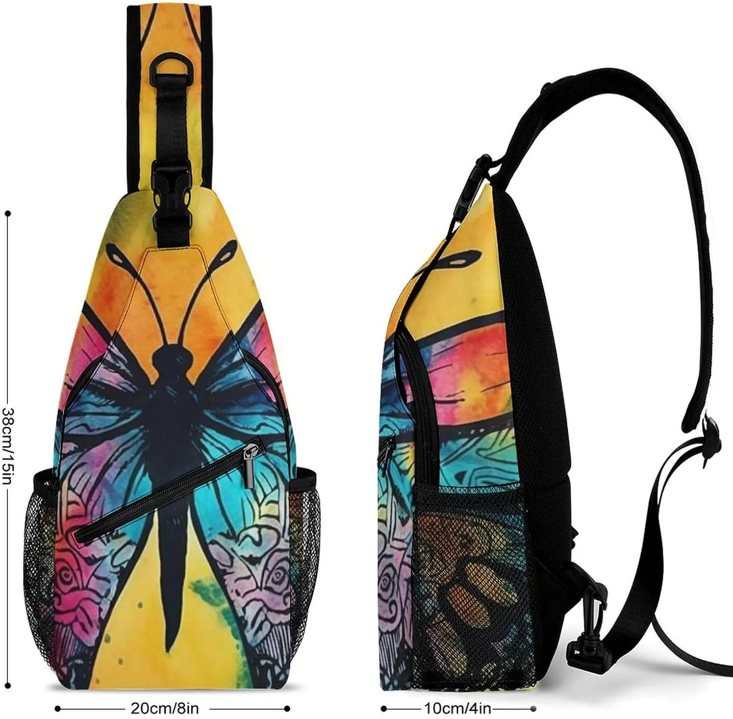 Crossbody Sling Bag Snow Mountain Penguin Backpack Sling Bag Travel Hiking Chest Bag Shoulder Bag Daypack