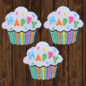 Cupcake Embroidered Patch — Iron On