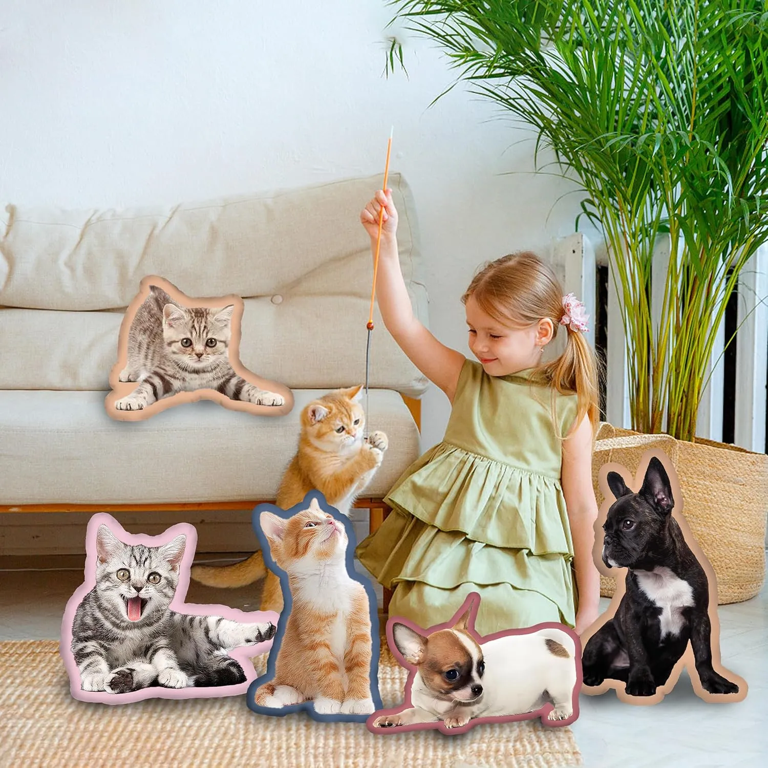 Custom Dog Pillow, Custom Cat Pillow Pet Pillows Personalized Photo Picturev Customized Pillows with Photos Mother's Day/Graduation/Father's Day (18inch)