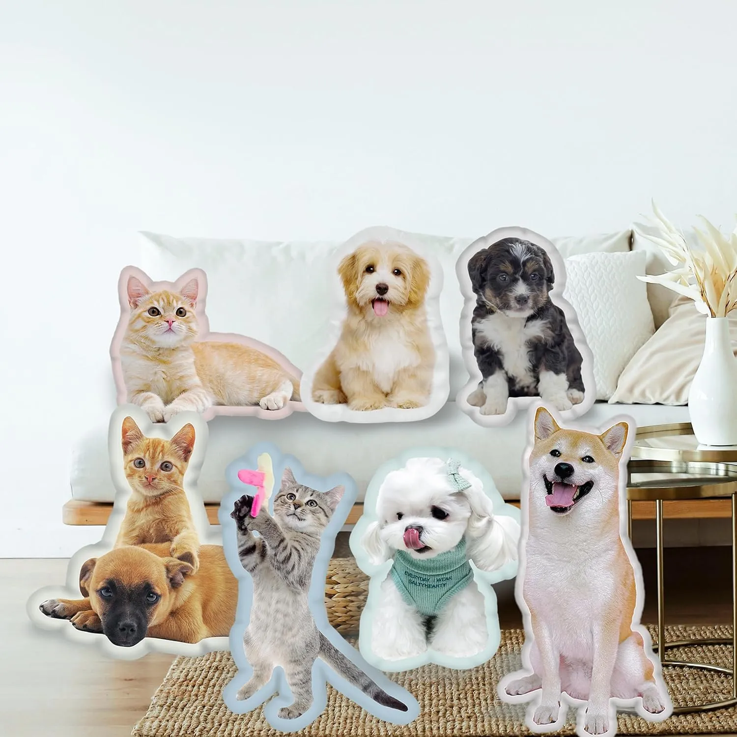 Custom Dog Pillow, Custom Cat Pillow Pet Pillows Personalized Photo Picturev Customized Pillows with Photos Mother's Day/Graduation/Father's Day (18inch)
